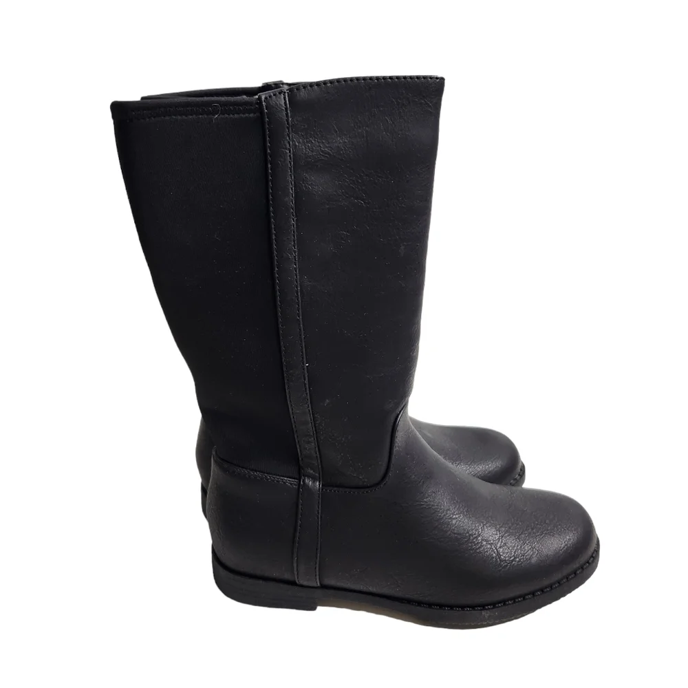 Kenneth Cole Reaction Girls Kennedy Scuba 2 Black Boots Size 11.5
